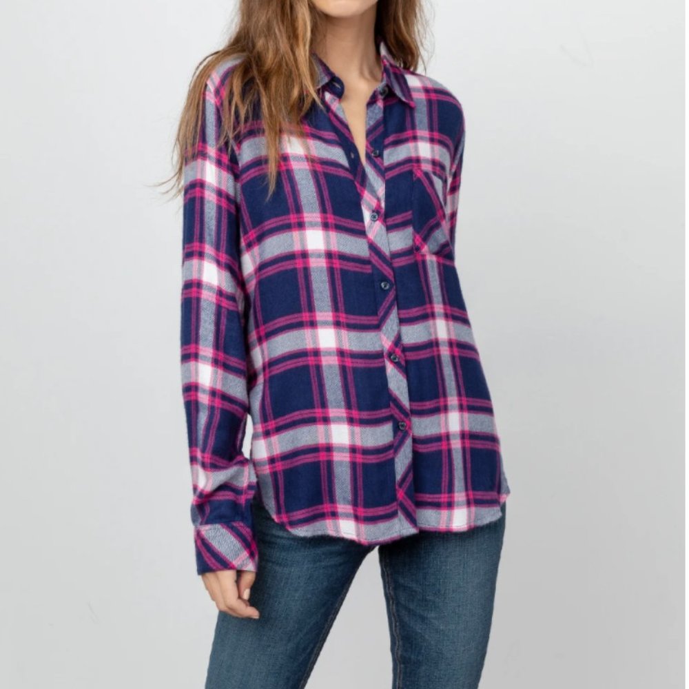 RAILS - long sleeve plaid button down flannel